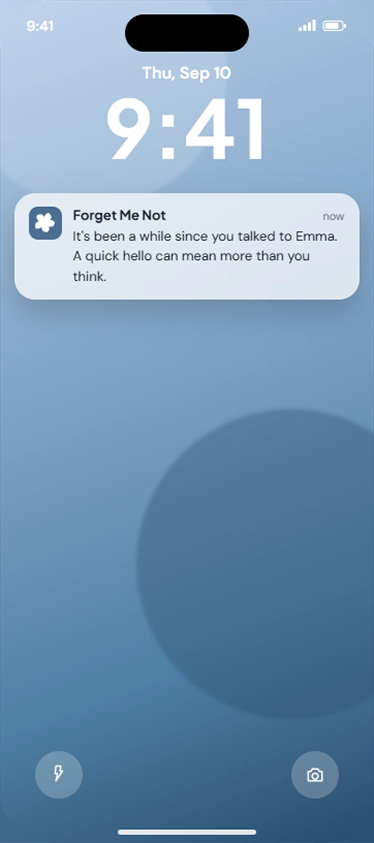 Life event reminder notification.